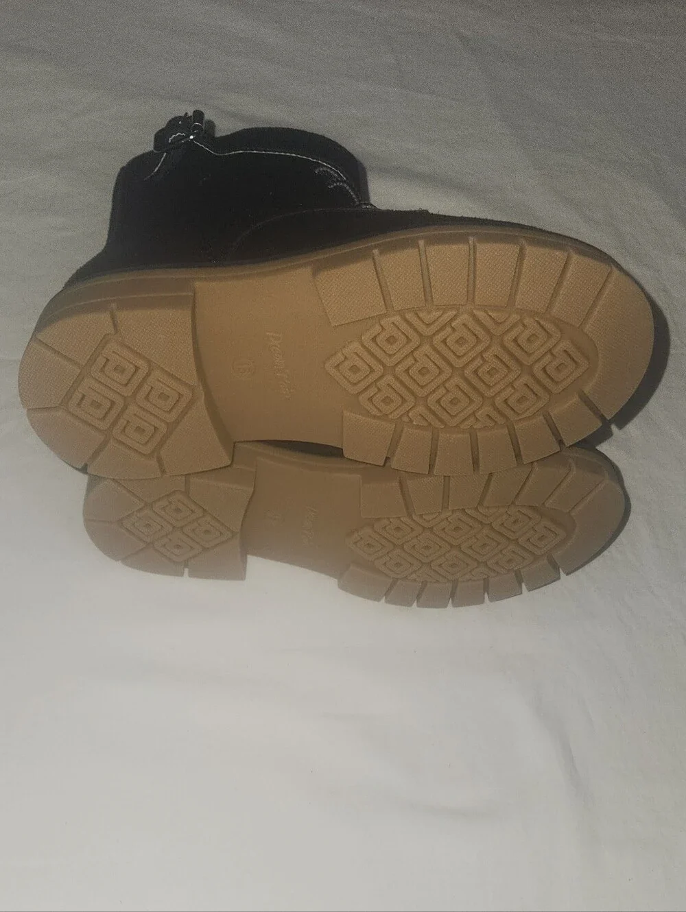 Dream Pairs Black Lace-Up Faux Suede Ankle Boots Toddler Girls Size 13